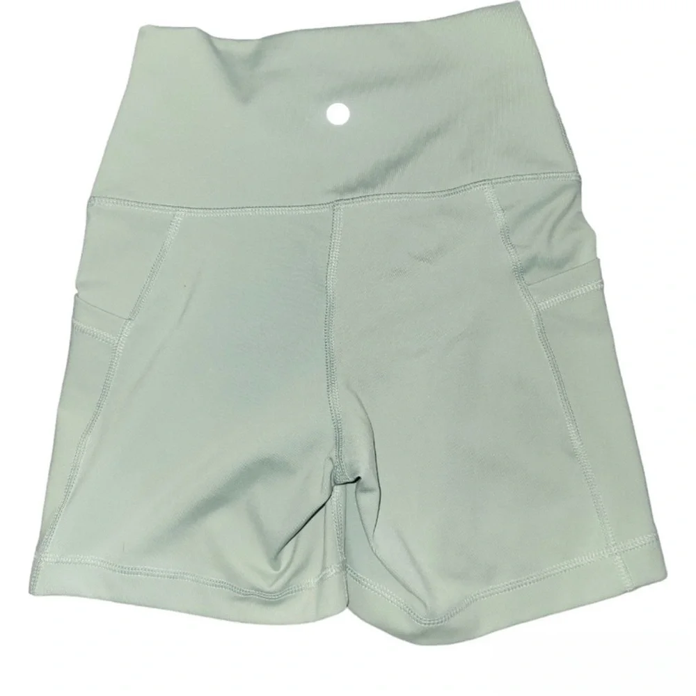Yogalicious Lux Light Green High-Waisted‎ Bike Shorts